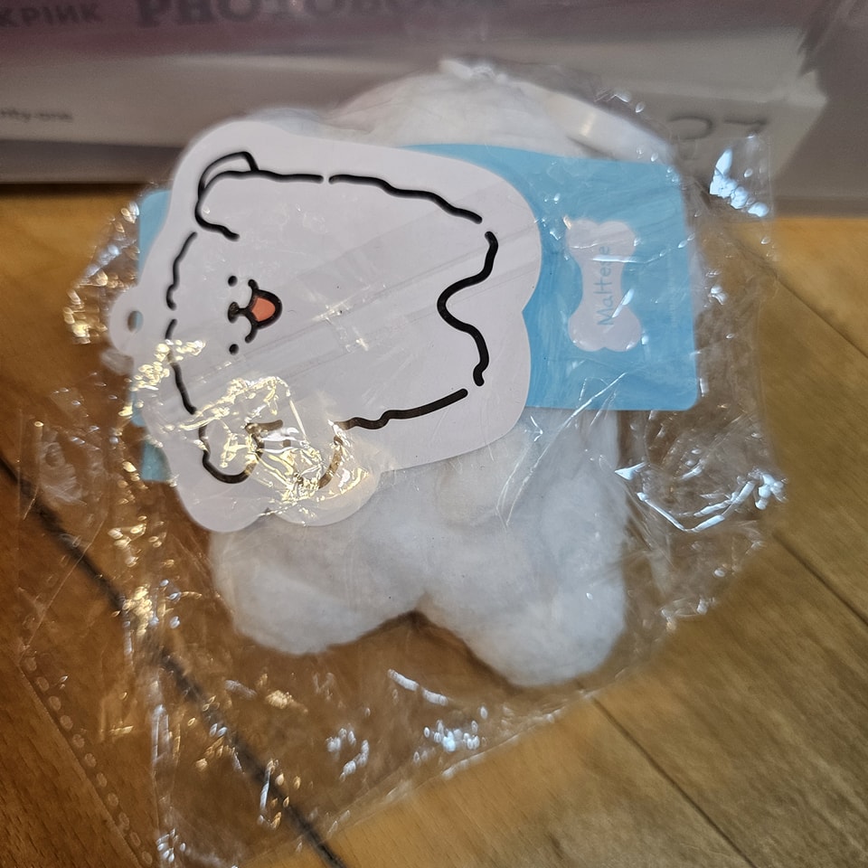 白色公仔鎖匙扣