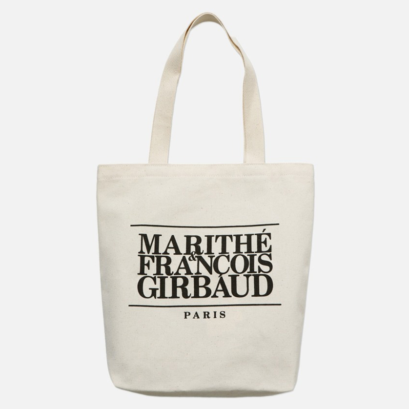Marithe Francois Girbaud白色LOGO布袋 