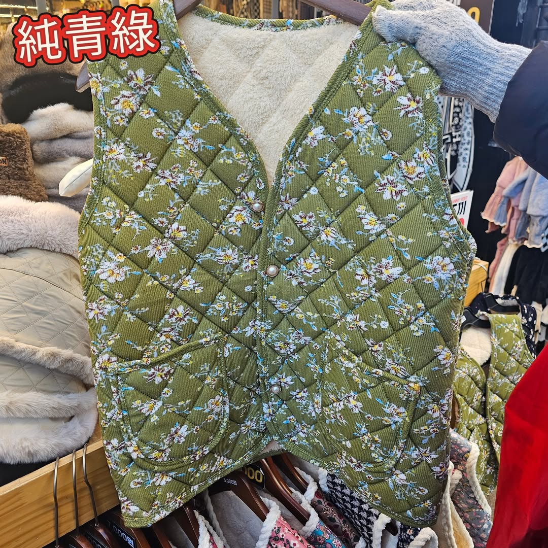 韓國國民花花阿婆背心 (純底色)