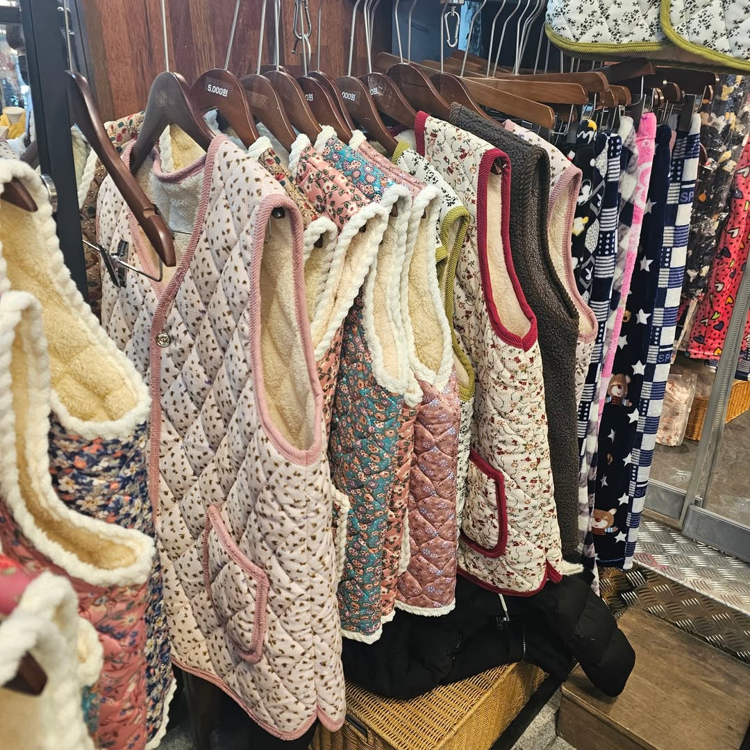 韓國國民花花阿婆背心 (彩邊款)