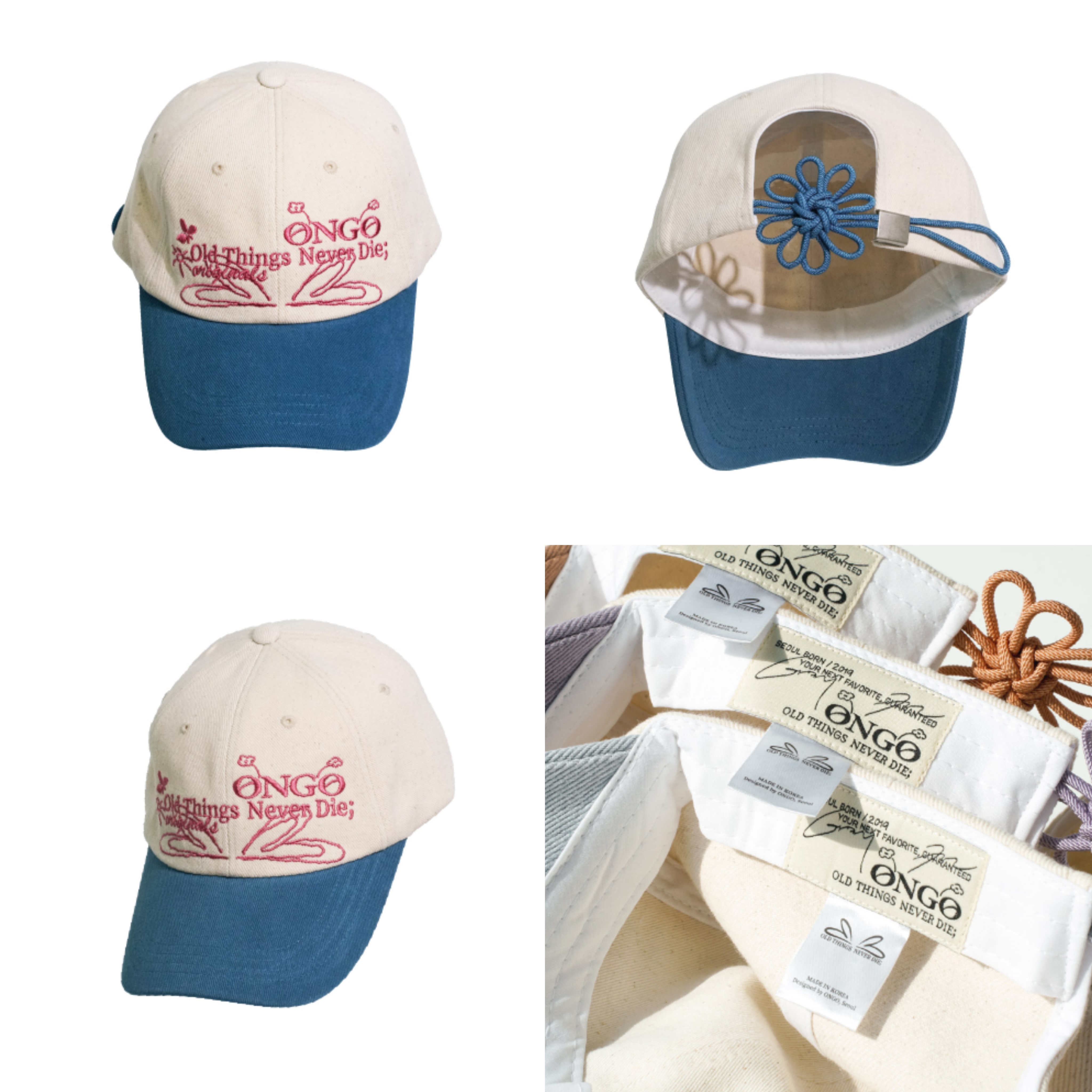 ONGO花花繩結Cap帽 FLOWER KNOT CAP