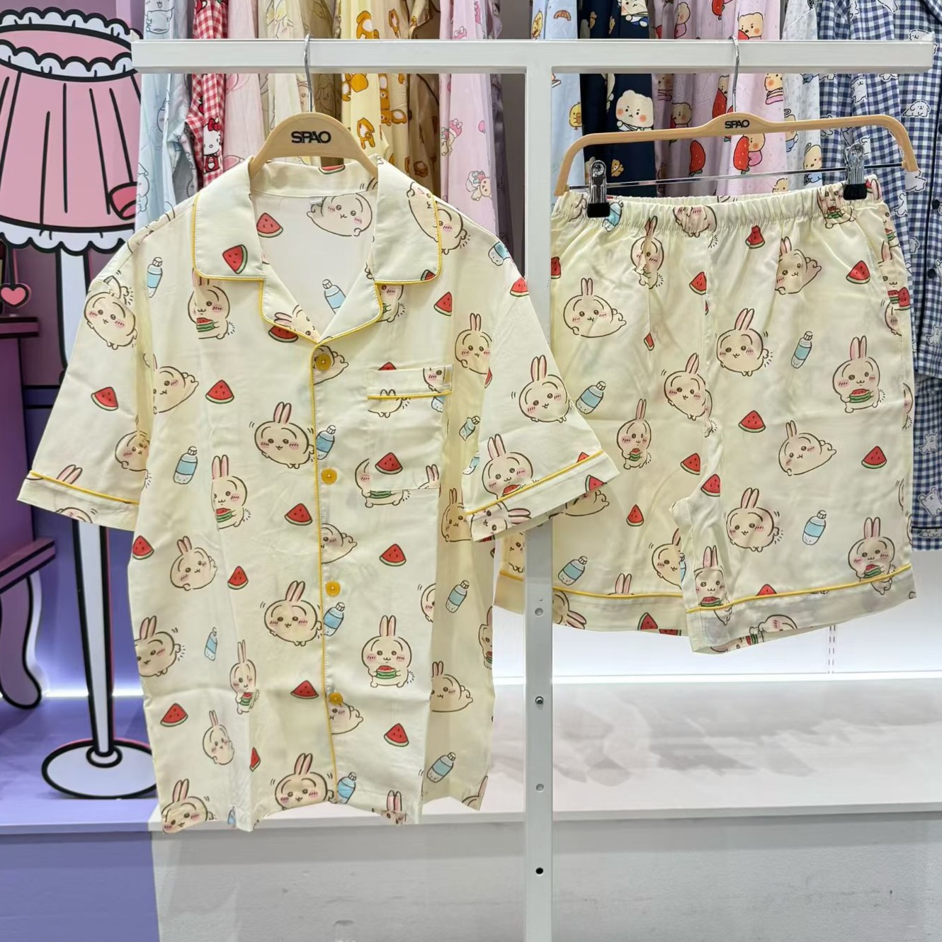 SPAO × Chiikawa 吉伊卡哇夏日睡衣套裝