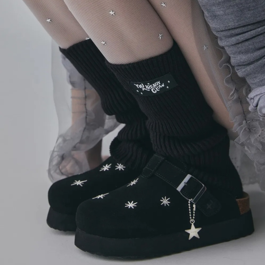 OTZ × LOFA SEOUL 星星麂皮兩穿厚底涼鞋