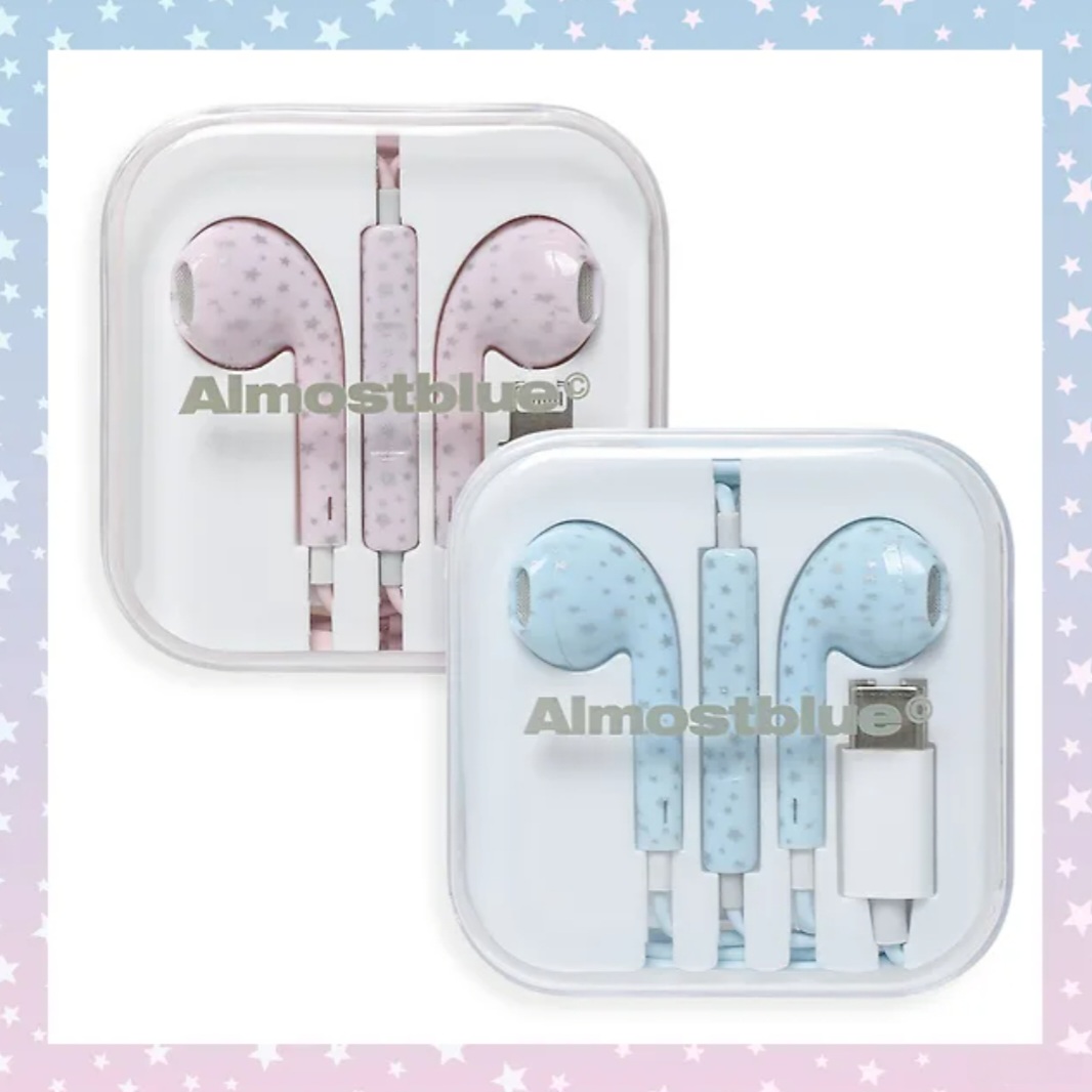 Almost Blue 粉色星星雪點耳機