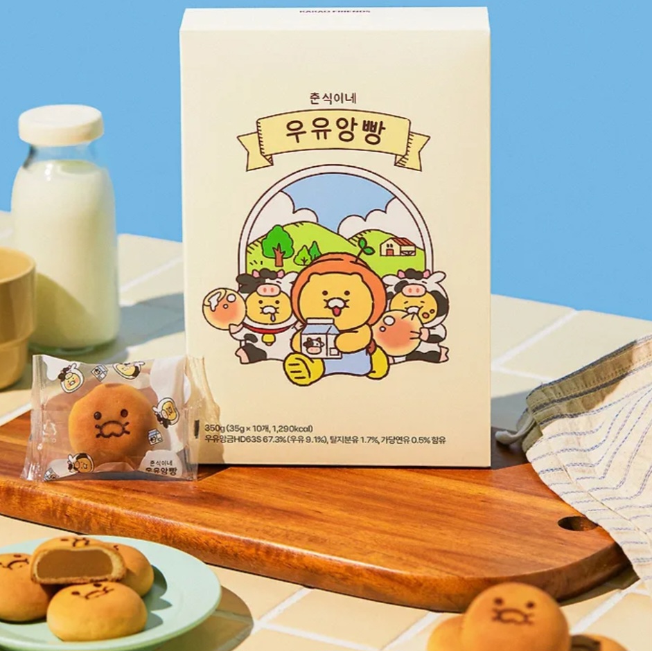 KakaoFriends春植牛奶餡甜麵包 (10個入)